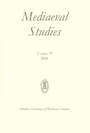 Mediaeval Studies Volume 78 (2016) Mediaeval Studies Volume 78 (2016)
