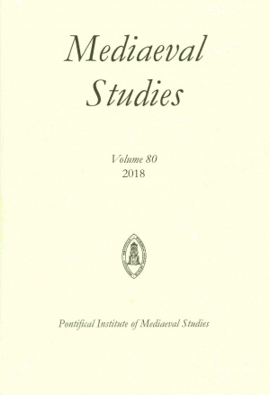 Mediaeval Studies Volume 80 (2018) Mediaeval Studies Volume 80 (2018)