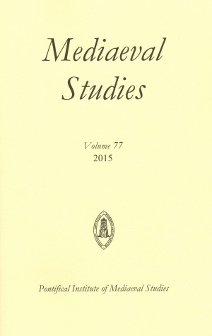 Mediaeval Studies Volume 77 (2015) Mediaeval Studies Volume 77 (2015)